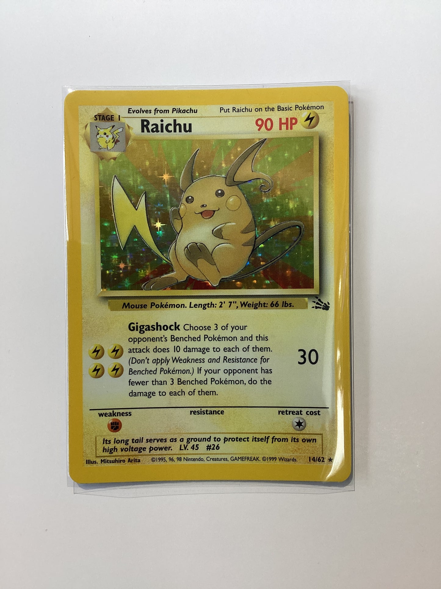 Raichu (14/62) Fossil - Holo Rare