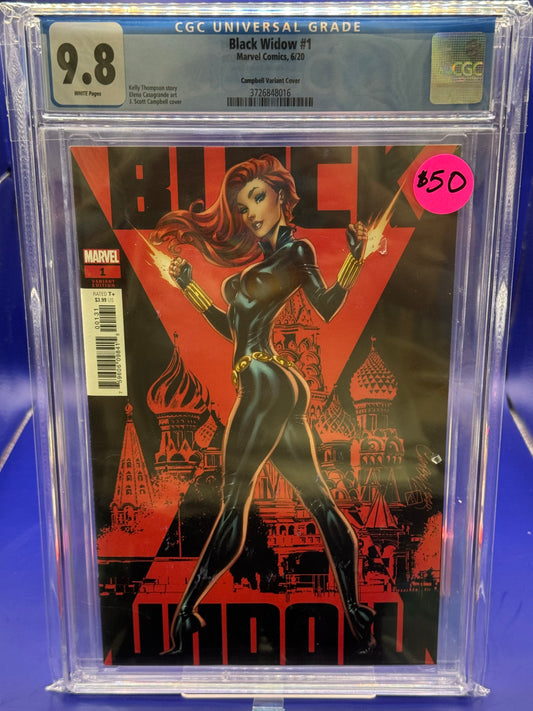 Black Widow #1 Campbell Variant Slabbed 9.8