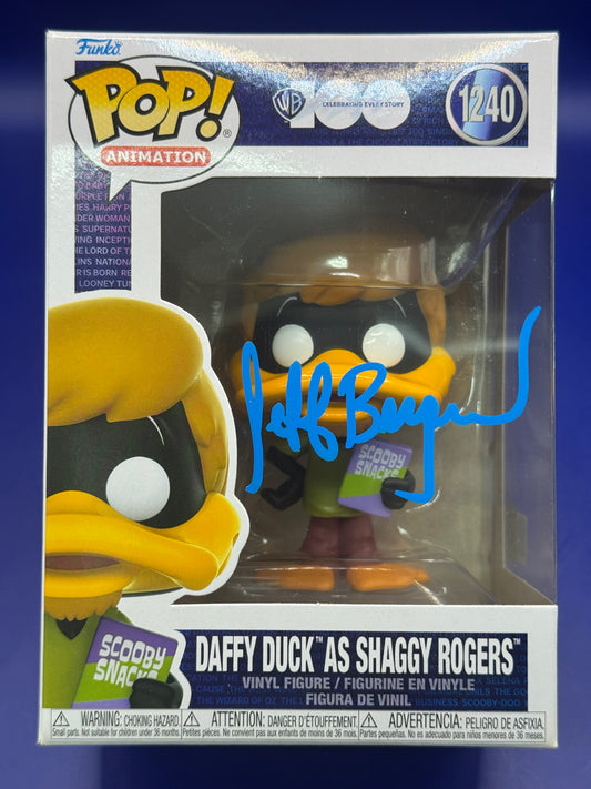 Funko Pop Daffy Duck as Shaggy Rogers #1240 Signed by Jeff Bergman (no COA)