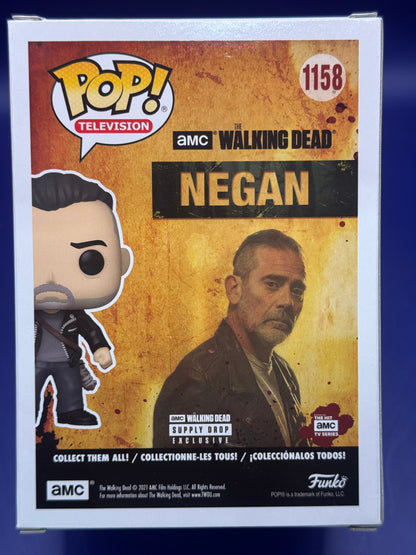 Funko Pop #1158 Negan Walking signed by Jeffery Dean Morgan (Beckett Authentication)