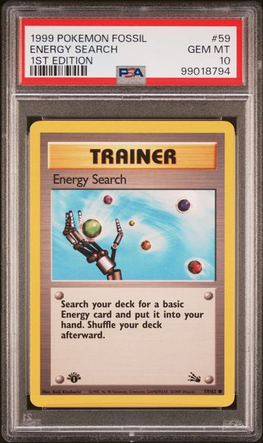 PSA 10 Energy Search (59/62) Fossil - 1st Edition