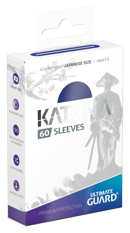 Katana Japanese size sleeves, blue, 60 ct