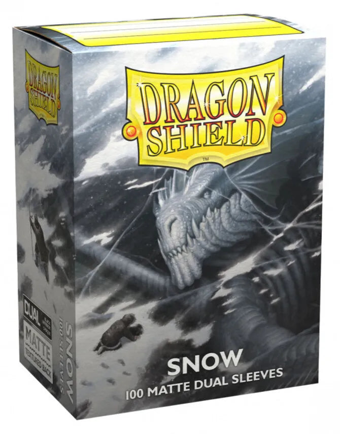 Dragon Shield Dual Matte sleeves, Snow , 100 ct