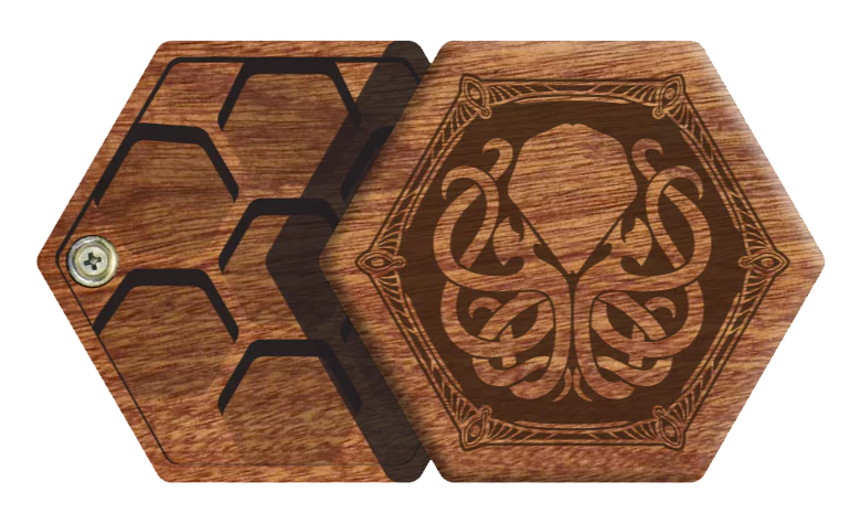 Norse Foundry Carved Wooden Dice Chest