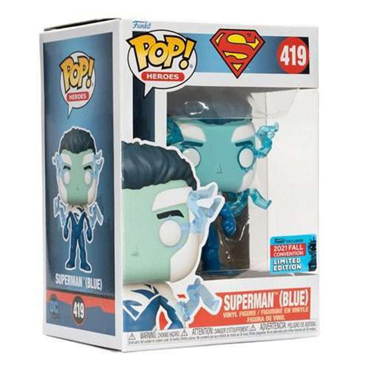 Pop! Heroes: Superman Blue Vinyl Figure - 2021 Convention Exclusive