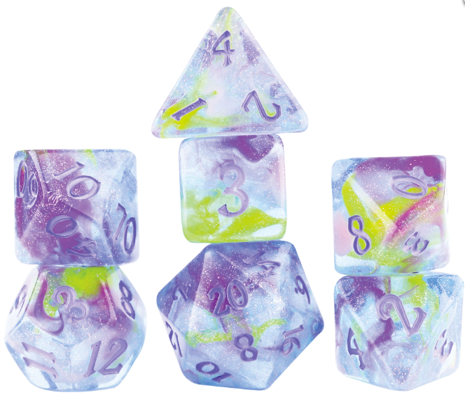 RPG Dice Set (7): Watercolors