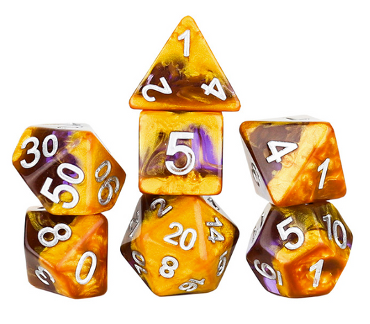 RPG Dice Set (7): Amethyst Geode