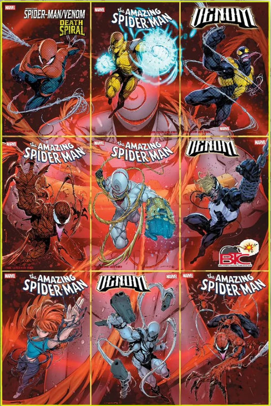 SPIDER-MAN VENOM IBAN CUELLO DEATH SPIRAL 9-PACK CONNECTING COVERS BUNDLE