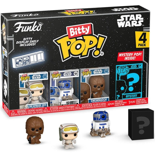 Star Wars Luke Skywalker (Hoth) Series 2 Funko Bitty Pop! Mini-Figure 4-Pack