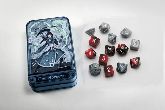 RPG Class Dice: Sorcerer Set Tin (14 Dice)