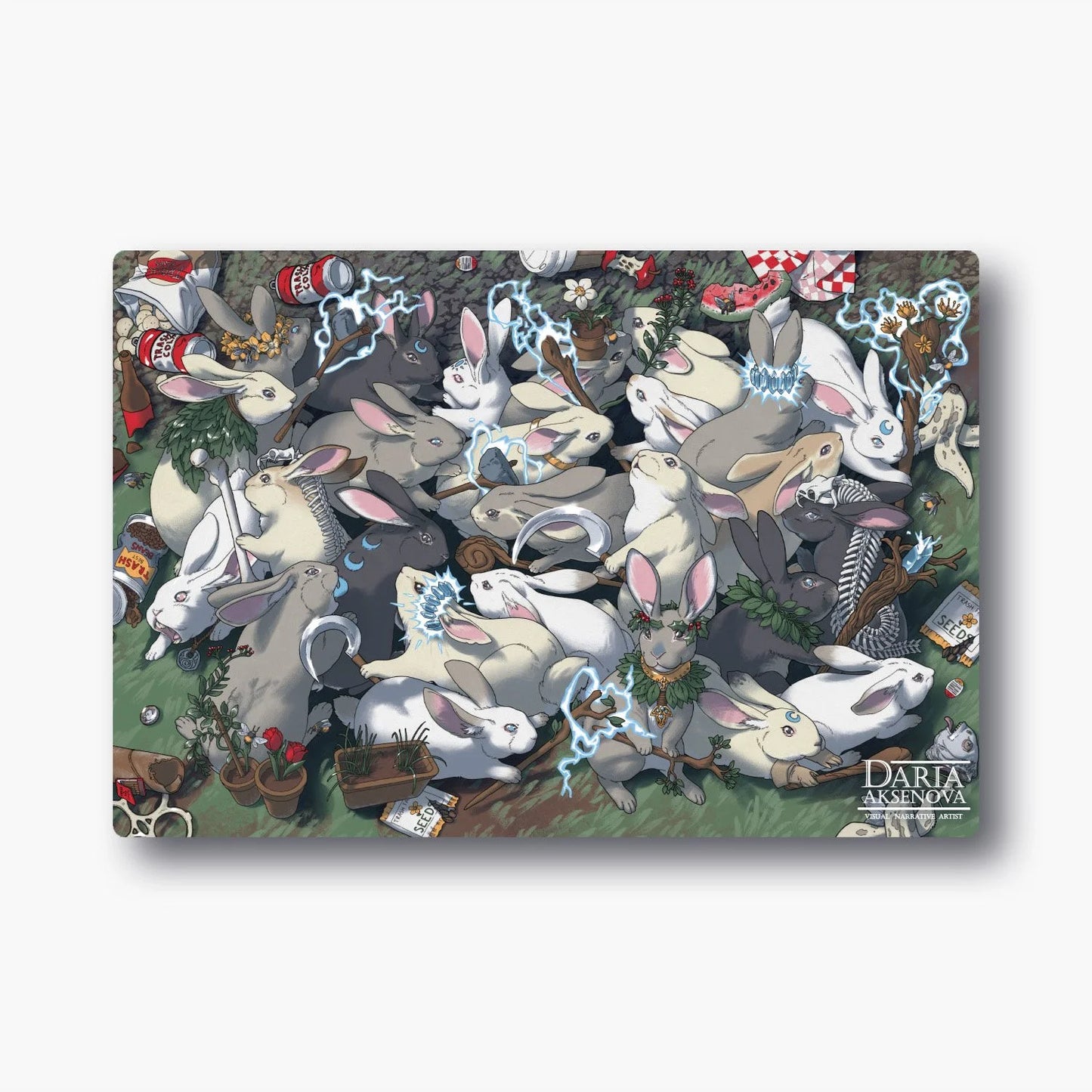 World of Trash - Druid Rabbits - "Zoneless" Playmat
