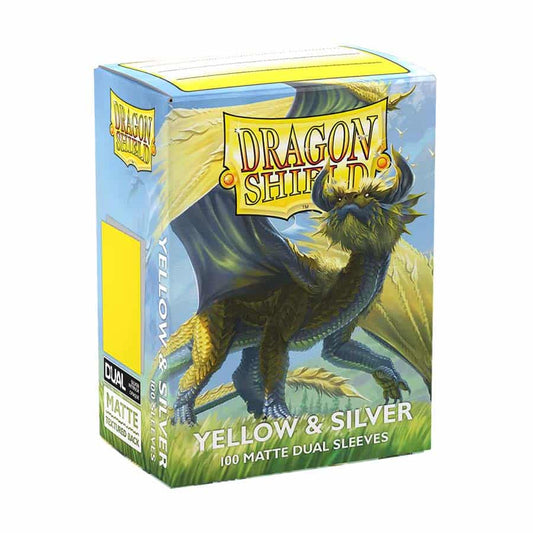 Dragon Shield Sleeves - Dual Matte - Yellow / Silver
