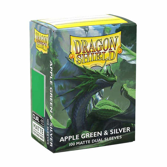 Dragon Shield Sleeves - Dual Matte - Apple Green / Silver
