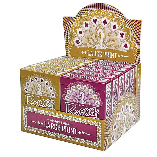 Peacock Playing Cards - Large Print