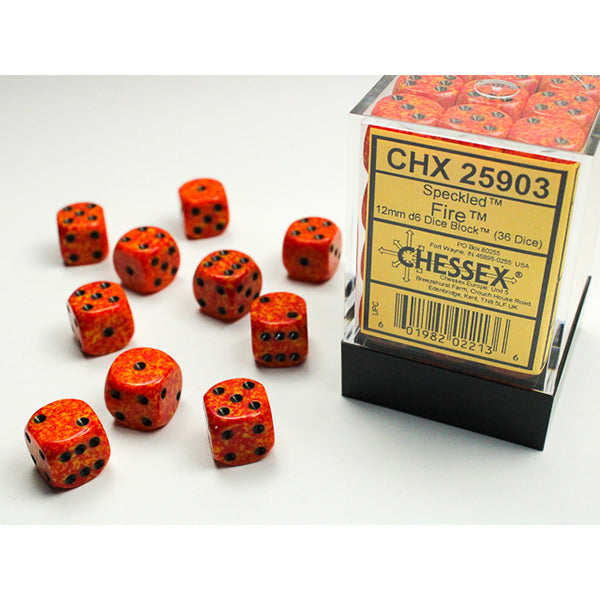 12mm D6 Dice Block War Pips
