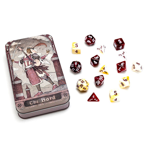 RPG Class Dice: Bard Set Tin (15 Dice)