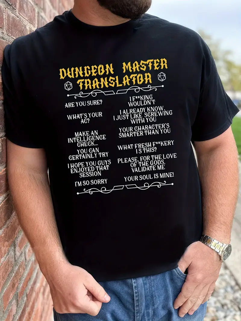 D&D DM Translator T-Shirts Large