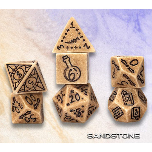 7-Die Set Illusory Stone -Sandstone/Black