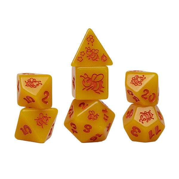 Sirius Dice: 7-Die Set Animals - Golden Buzz