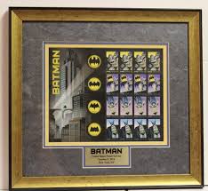 Batman USPS 20 Forever Postage Stamps Framed Art Plaque Postal Service 2014