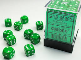 12mm D6 Dice Block War Pips Opaque