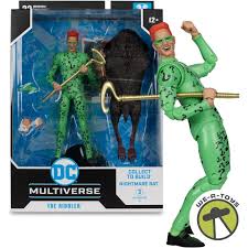 McFarlane DC Multiverse The Riddler Batman Forever with BAF Nightmare Bat 7"