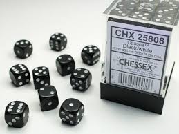 12mm D6 Dice Block War Pips Opaque