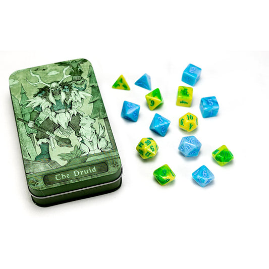 RPG Class Dice: Druid Set Tin (14 Dice)