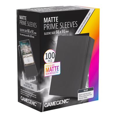 Matte Prime Sleeves: Black - 66x91mm