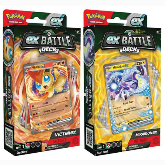 POKEMON TCG: BATTLE DECKS: VICTINI EX AND MIRAIDON EX 2 Styles