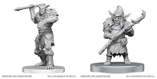D&D: Nolzur`s Marvelous Unpainted Miniatures - Bugbear Stalker & Goblin Hexer