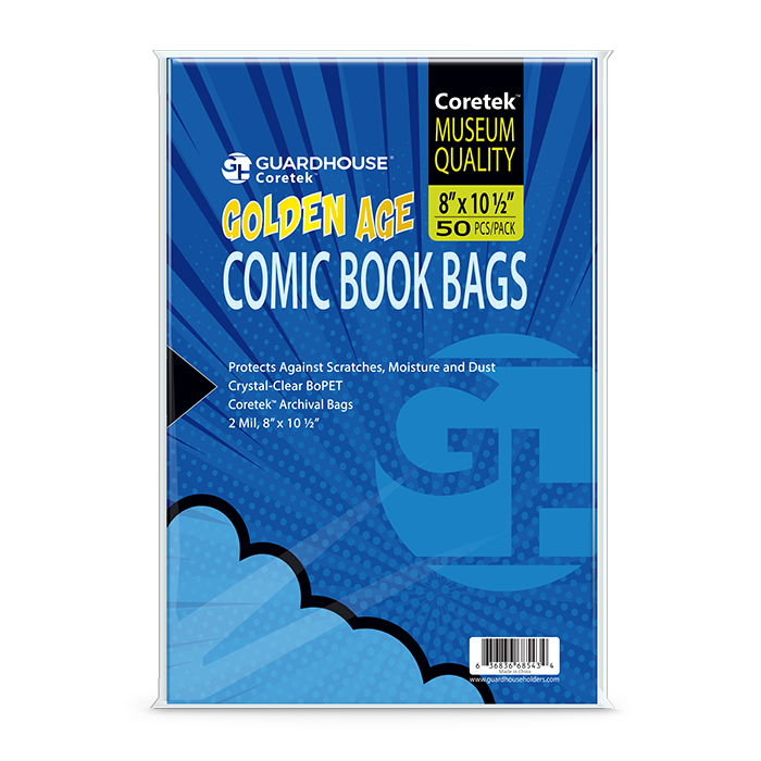 Coretek Comic Book Bag (2mil BoPET) - Gold