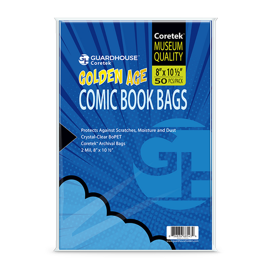 Coretek Comic Book Bag (2mil BoPET) - Gold