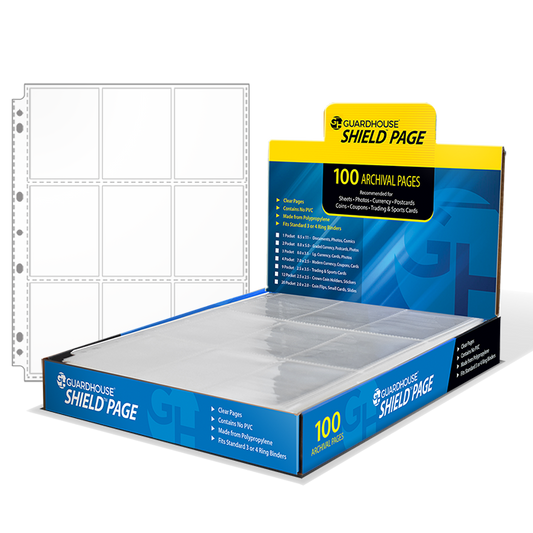 Guardhouse Shield 9 Pocket Polypropylene Pages (100 pack)