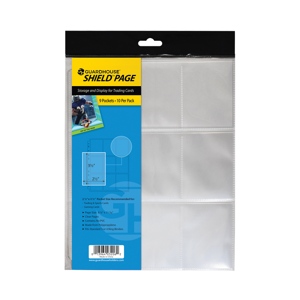 Guardhouse Shield 9 Pocket Polypropylene Pages (10 pack)