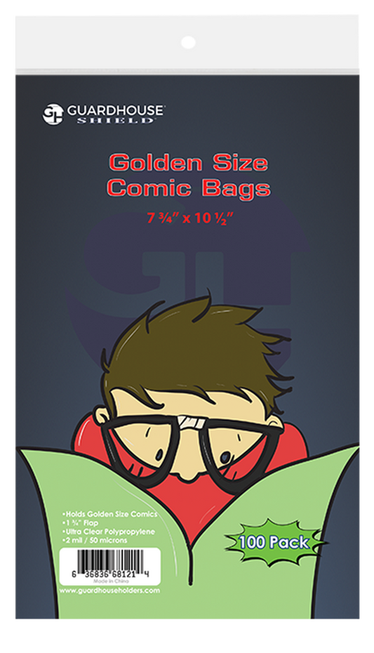 Golden Resealable Comic Book Bag - 7 3/4 x 10 1/2