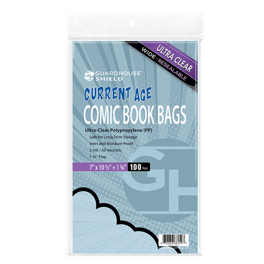 Shield Resealable Bag for Current Comic Books (Wide Size) 7 x 10.5"