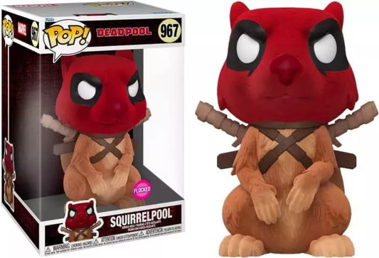 POP Deadpool 967 Squirrelpool Flocked Super Sized