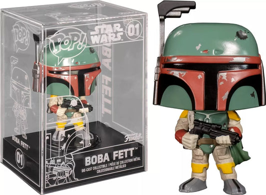 Funko Pop Die Cast Star Wars Boba Fett #01 Funko Shop Exclusive Common Figure