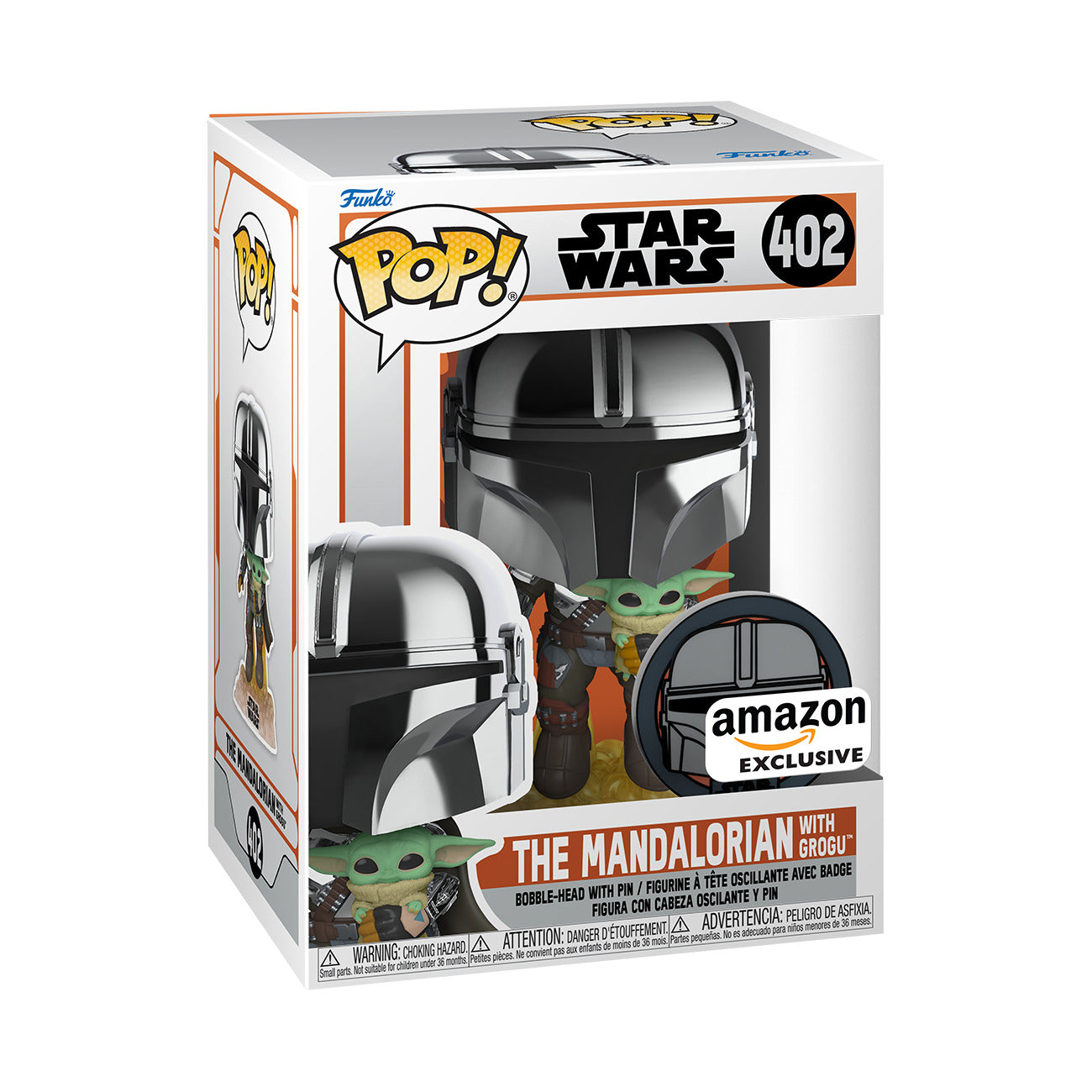 Funko Pop! Vinyl: Star Wars - The Mandalorian with Grogu - Amazon (Exclusive) #402