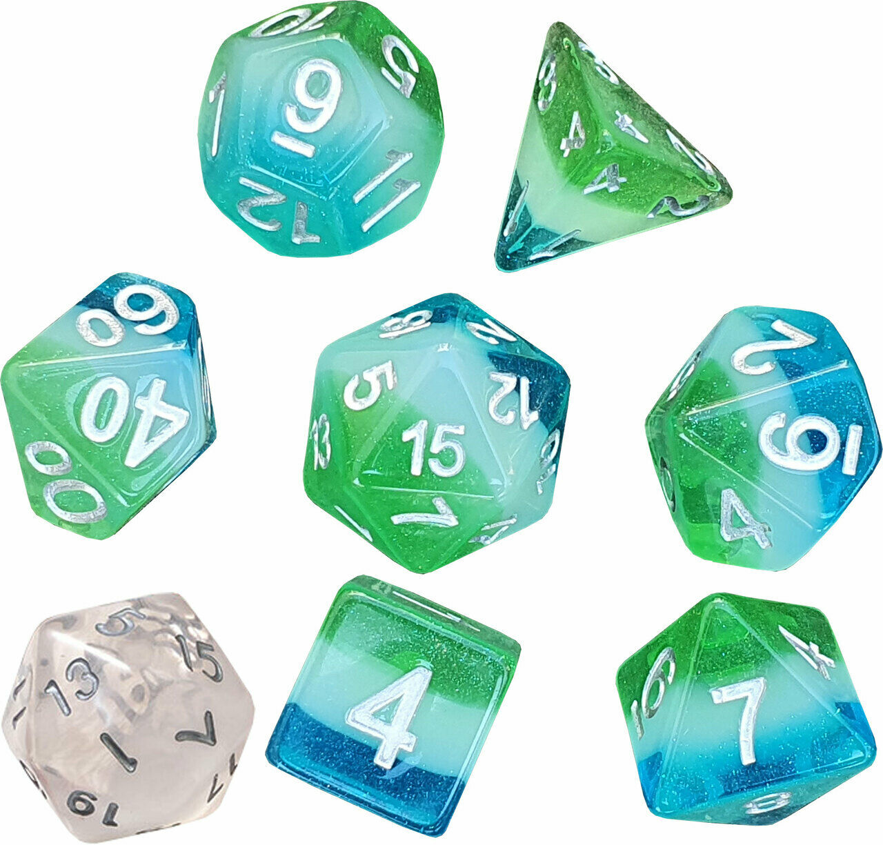 Dice Set Blue Hawaiian