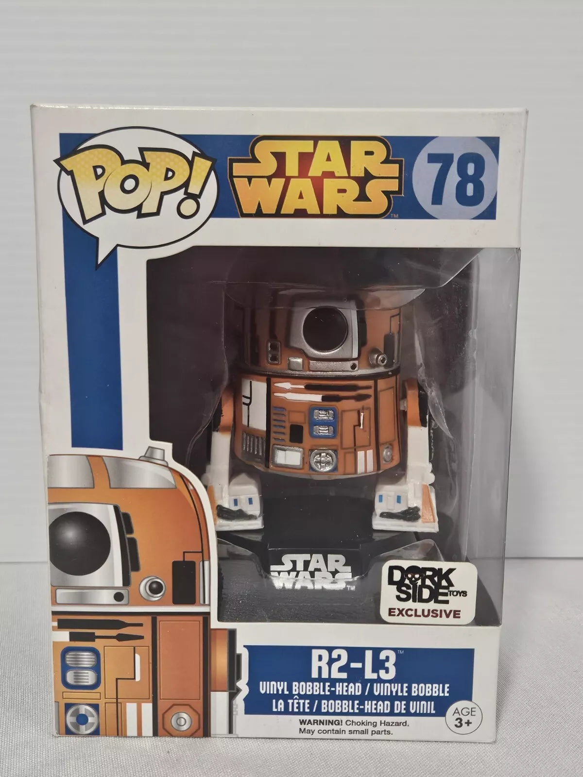 Funko POP! Star Wars Blue Box R2-L3 #78 Vinyl Figure Dark Side Toys Exclusive