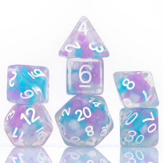 Dice set Cotton Candy Glowworm