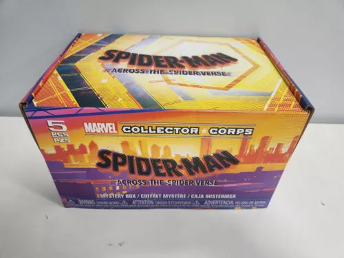 Spiderman Across the Spiderverse Marvel Collector Corps box, all pieces- Medium