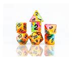 Dice Set Rainbow Gold