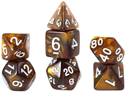 RPG Dice Set (7): Treasure Series - Topaz