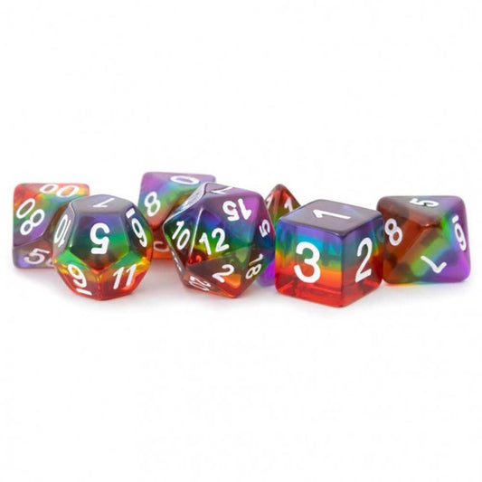 7-Die Set Translucent: Rainbow