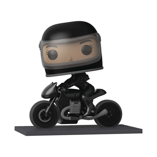 Pop Rides Deluxe The Batman Selina Kyle On Motorcycle Vinyl Figure (