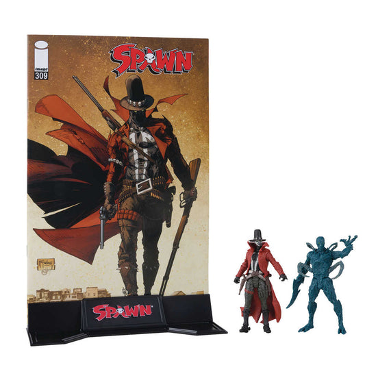 Spawn Wv1 Gunslinger & Auger 3in Action Figure W/Comic 2pk Case
